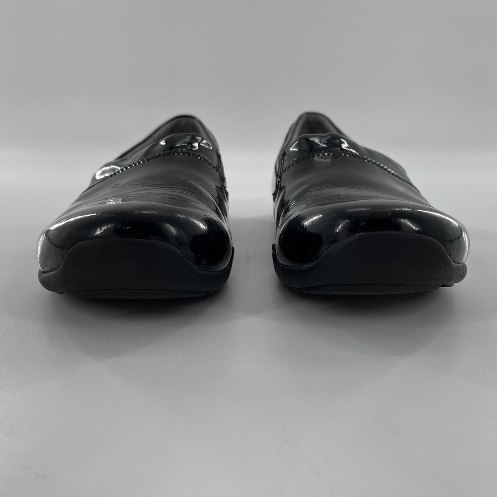 Ahnu Loafers Womens US 11 EU 42 Black Patent Leather Flat Comfort Slip On - Picture 4 of 15